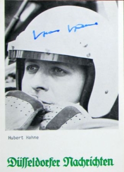 Hubert Hahne Racingdriver 1968 original autograph (1724)